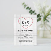 Grafiekpapier De datum opslaan Save The Date (Staand voorkant)