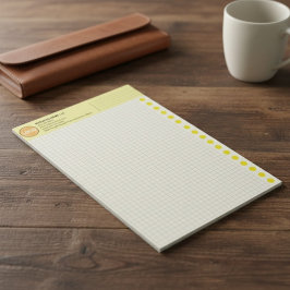 Grafiekpapier met logo (inch vierkanten) Aangepast Notitieblok