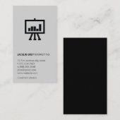 Grafiekpictogram Grijs en Zwart Visitekaartje (Voorkant / Achterkant)