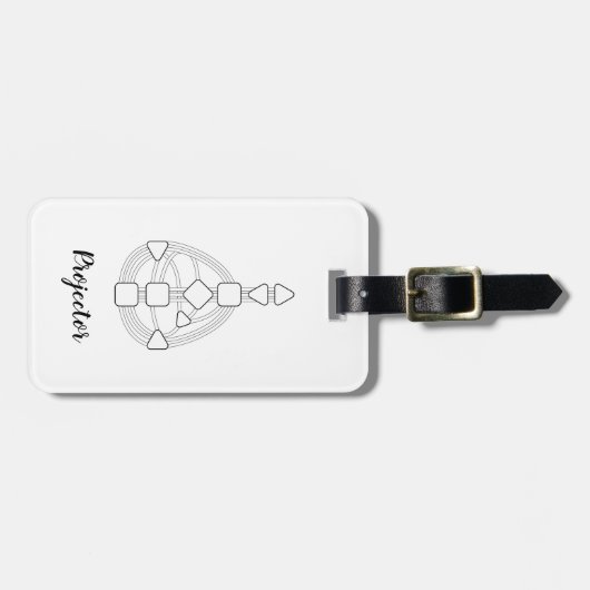 Grafiekprojector voor menselijk ontwerp bagagelabel (Voorkant horizontaal)