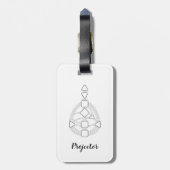 Grafiekprojector voor menselijk ontwerp bagagelabel (Achterkant verticaal)