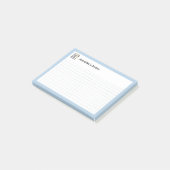 Grafiekraster met Klembord en Pen Blue Post-it® Notes (Schuin)