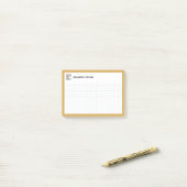 Grafiekraster met Klembord en Pen Yellow Post-it® Notes (Op bureau)