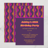 Grafiekverwachtingen Groovy Paars Disco pattered Kaart (Voorkant / Achterkant)