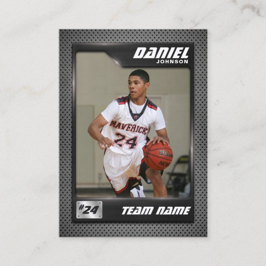 Grafiet Basketbal Trading Kaart, B-Baller geschenk Contactkaartje (Voorkant)