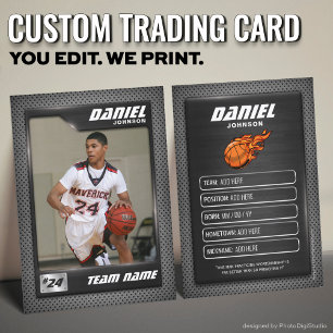 Grafiet Basketbal Trading Kaart, B-Baller geschenk Contactkaartje