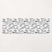 Grafiet en witte inktafgeronde lijnen patroon yogamat (Achterkant (horizontaal))