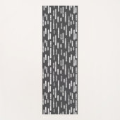 Grafiet en witte inktafgeronde lijnen patroon yogamat (Voorkant)