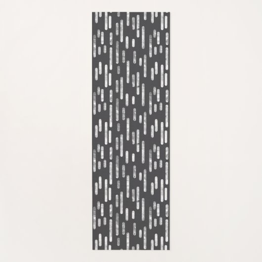 Grafiet en witte inktafgeronde lijnen patroon yogamat (Voorkant)