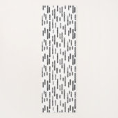 Grafiet en witte inktafgeronde lijnen patroon yogamat (Achterkant)