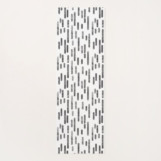 Grafiet en witte inktafgeronde lijnen patroon yogamat (Achterkant)