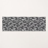 Grafiet en witte inktafgeronde lijnen patroon yogamat (Voorkant (horizontaal))