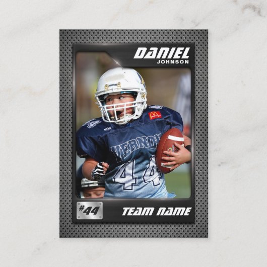 Grafiet Football Trading Kaart, Geschenken voor Sp Contactkaartje (Voorkant)