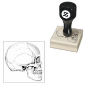'Grafiet' geïllustreerde schedel Rubberstempel (Gestempeld)