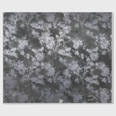 Grafiet Gray Cement Black Floral Grungy Shabby Cadeaupapier (Vlak)