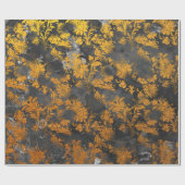 Grafiet Grijs Goud Zwart Bloemen Grungy Chic Cadeaupapier (Vlak)