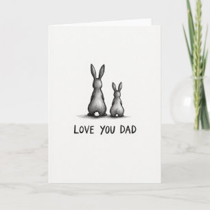 Grafiet Houd van je papa kaart
