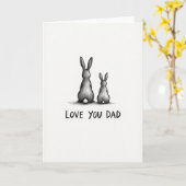 Grafiet Houd van je papa kaart (Gele Bloem)