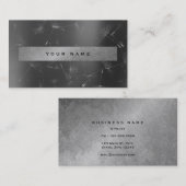 Grafiet Metallic Gray Grahite Grungy Dandelions Visitekaartje (Voorkant / Achterkant)