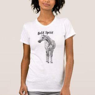 Grafiet Paard Schets T-Shirt