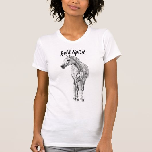 Grafiet Paard Schets T-Shirt (Voorkant)