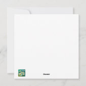 Grafiet Roze & Sisal Groen: Monogrammed Note Kaart (Achterkant)