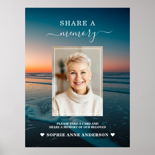 Grafiet voor het delen van herinneringen aan Ocean Poster (Voorkant)