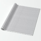 Grafiet | white stripe wrapping paper cadeaupapier (Uitgerold)