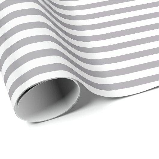 Grafiet | white stripe wrapping paper cadeaupapier (Rol Hoek)