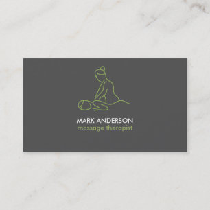 Grafietgrijze massagetherapie Masseuse Spa Visitekaartje