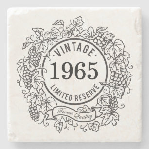  grafietstempel, geboortejaar toevoegen stenen onderzetter