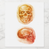 Grafietstudie schedeletiket wijn etiket (Enkel label)