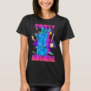 Grafisch 1 van de Partij van de Kattenpartij Diere T-shirt