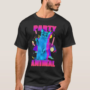 Grafisch 1 van de Partij van de Kattenpartij Diere T-shirt