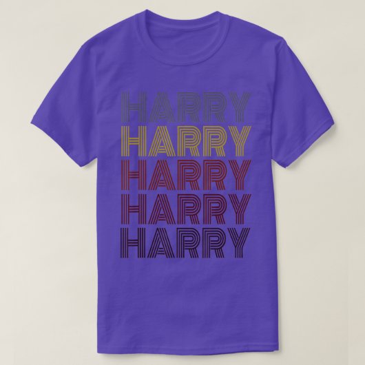 Grafisch 365 Voornaam Harry Retro Pattern T-shirt (Design voorkant)