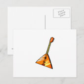 grafisch afbeelding met balalaika-strengen briefkaart (Voorkant / Achterkant)