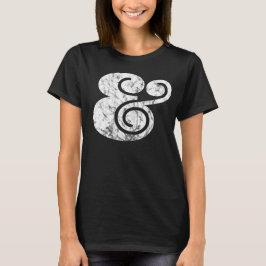 Grafisch afdruk Ampersand "&" | BL White | T-shirt
