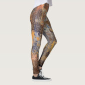 Grafisch bezoedeld metaal Abstract gevlekt patroon Leggings (Rechts)
