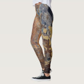 Grafisch bezoedeld metaal Abstract gevlekt patroon Leggings (Links)