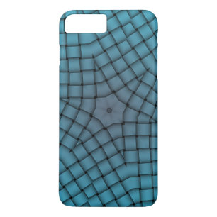 Grafisch blauw Star Weave Patroon Case-Mate iPhone Case