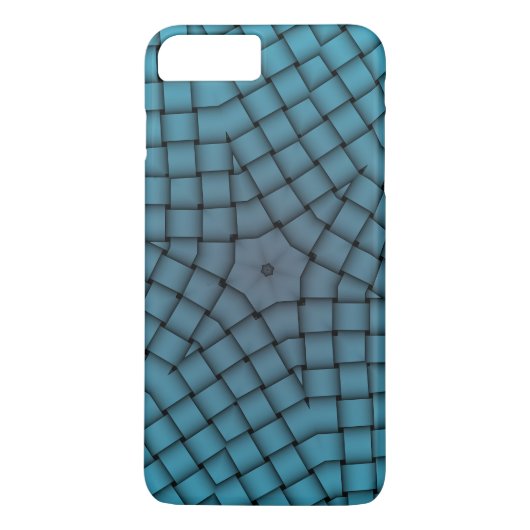 Grafisch blauw Star Weave Patroon Case-Mate iPhone Case (Achterkant)