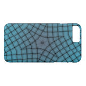 Grafisch blauw Star Weave Patroon Case-Mate iPhone Case (Achterkant (Horizontaal))
