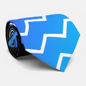 Grafisch blauw stropdas (Opgerold)