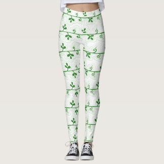 Grafisch Bloemen Naadloos Patroon Leggings