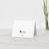 Grafisch bloemenhuwelijkseerste bruidsmeisje bedankkaart (Achterkant)