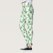 Grafisch Bloemloos Transparant Patroon Leggings (Links)