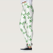 Grafisch Bloemloos Transparant Patroon Leggings (Links)