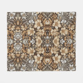 Grafisch bloempatroon in zachte lichte kleuren Ele Fleece Deken (Voorkant (Horizontaal))