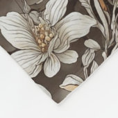 Grafisch bloempatroon in zachte lichte kleuren Ele Fleece Deken (Hoek)