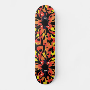 Grafisch bloemskateboard skateboard